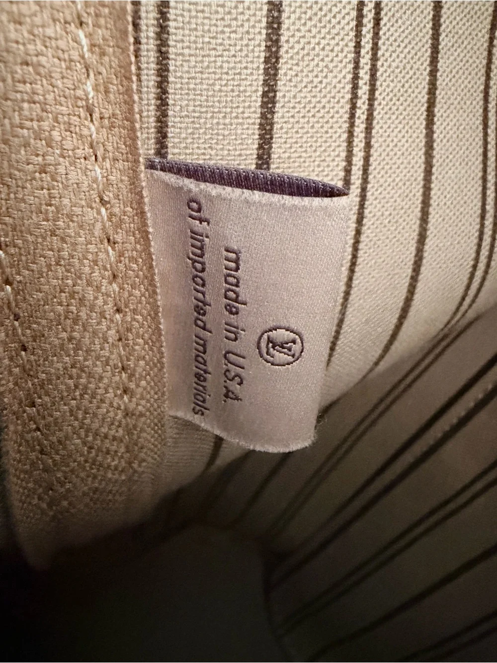 Louis Vuitton Monogram Canvas Tote with Tan Leather Trim